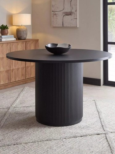 Carina black 120cm - black, round