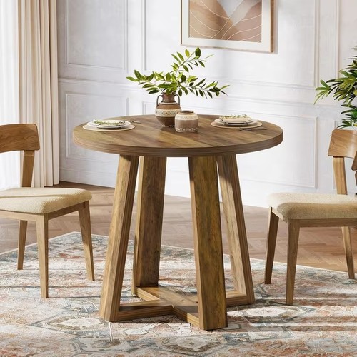 Round dining table - round,