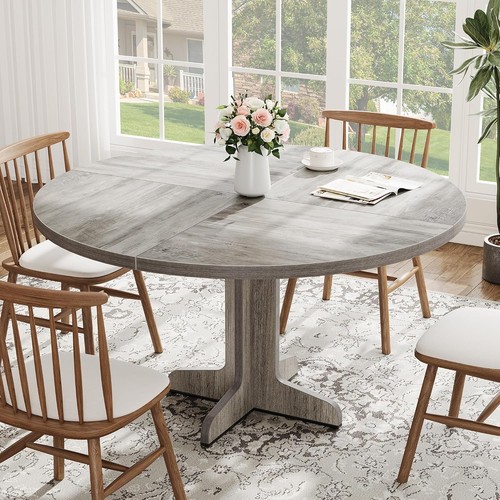 Round wood dining - round,