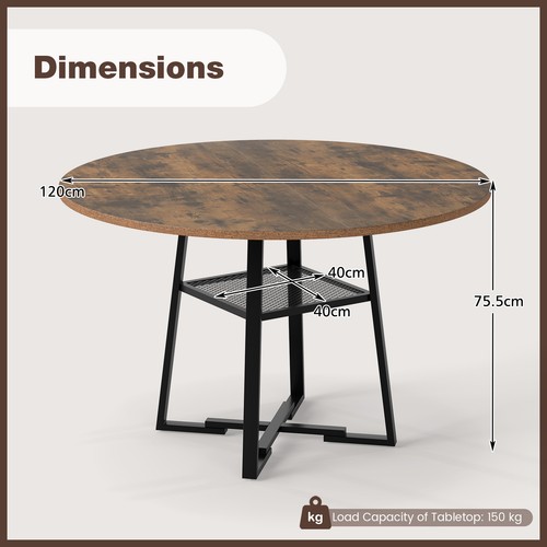 Round dining table - round,