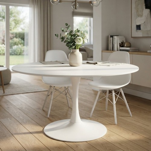 Elegant 80cm round white - 80cm,