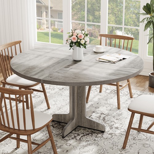 Round dining table - round,