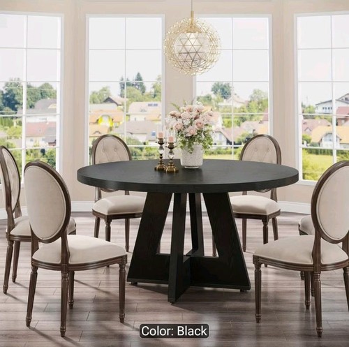Round dining table 119cm - round, 4-6