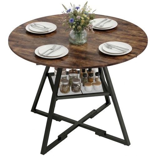Homcom round dining table for - round,