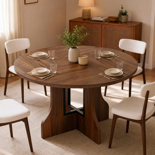 Round dining table - round, for