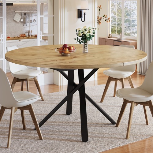 Round dining table 100 140cm - round,