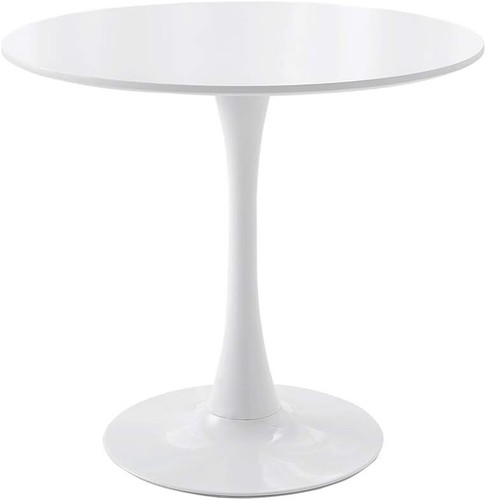 White round pedestal - white,