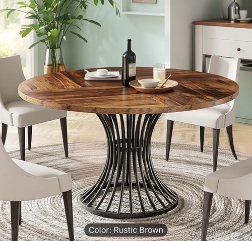 Tribesigns round dining table - tribesigns,