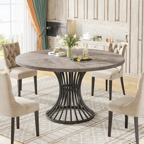 120cm round solid wood dining - 120cm,