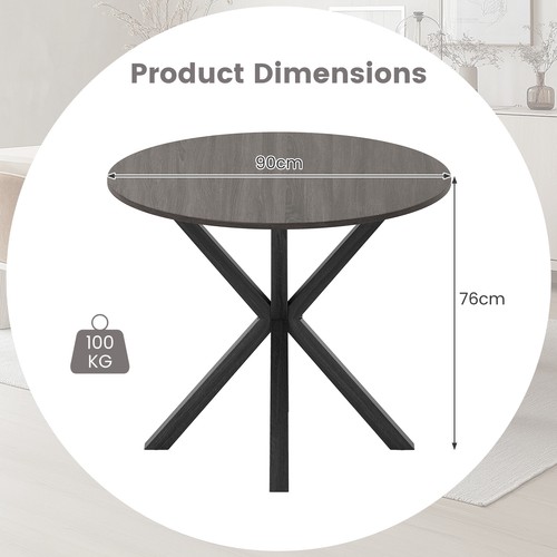 Wood dining table - wood, round