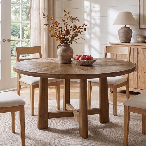 120cm round solid wood - 120cm,