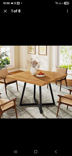 Round wood dining table beige - dining,