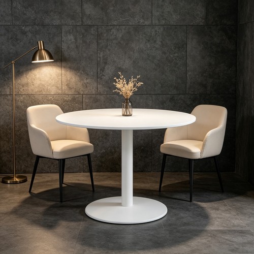 80cm round dining table - round, modern