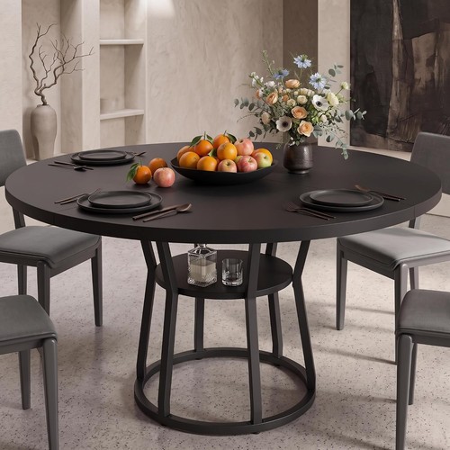 Large round dining table - round, for