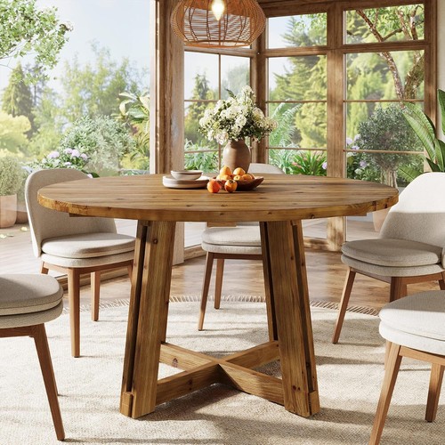 120cm solid wood - 120cm, dining
